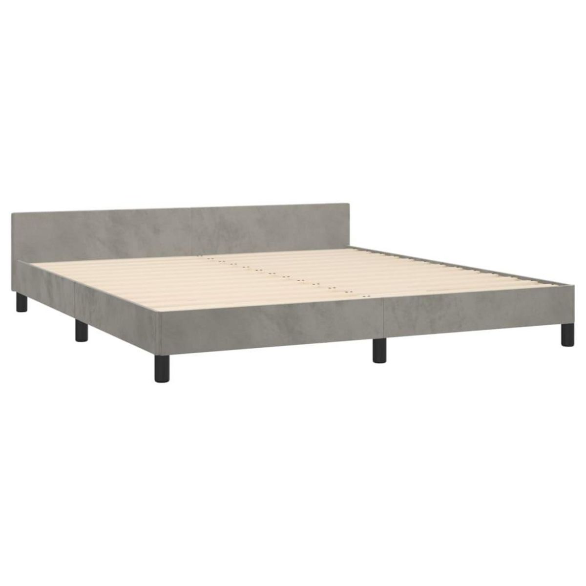 VIDAXL Cadre de lit sans matelas gris clair 160x200 cm velours