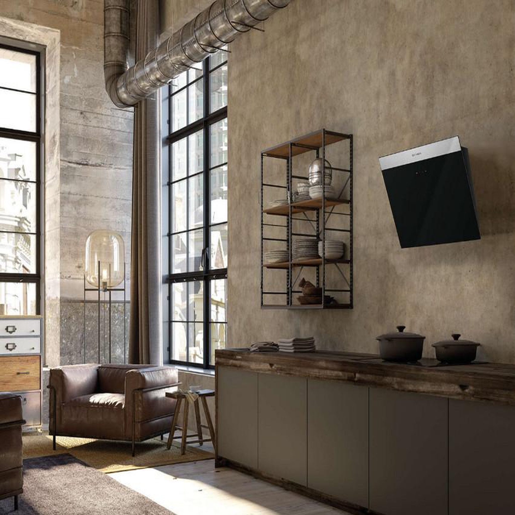 Voir la diapositive 3 : faber Hotte décorative inclinée 90cm 580m3/h noir - 5816724