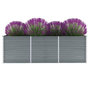 Voir la diapositive 1 : VIDAXL Lit sureleve de jardin Acier galvanise 240x80x77 cm Gris