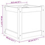 Voir la diapositive 6 : VIDAXL Jardiniere 40x40x40 cm bois de pin massif