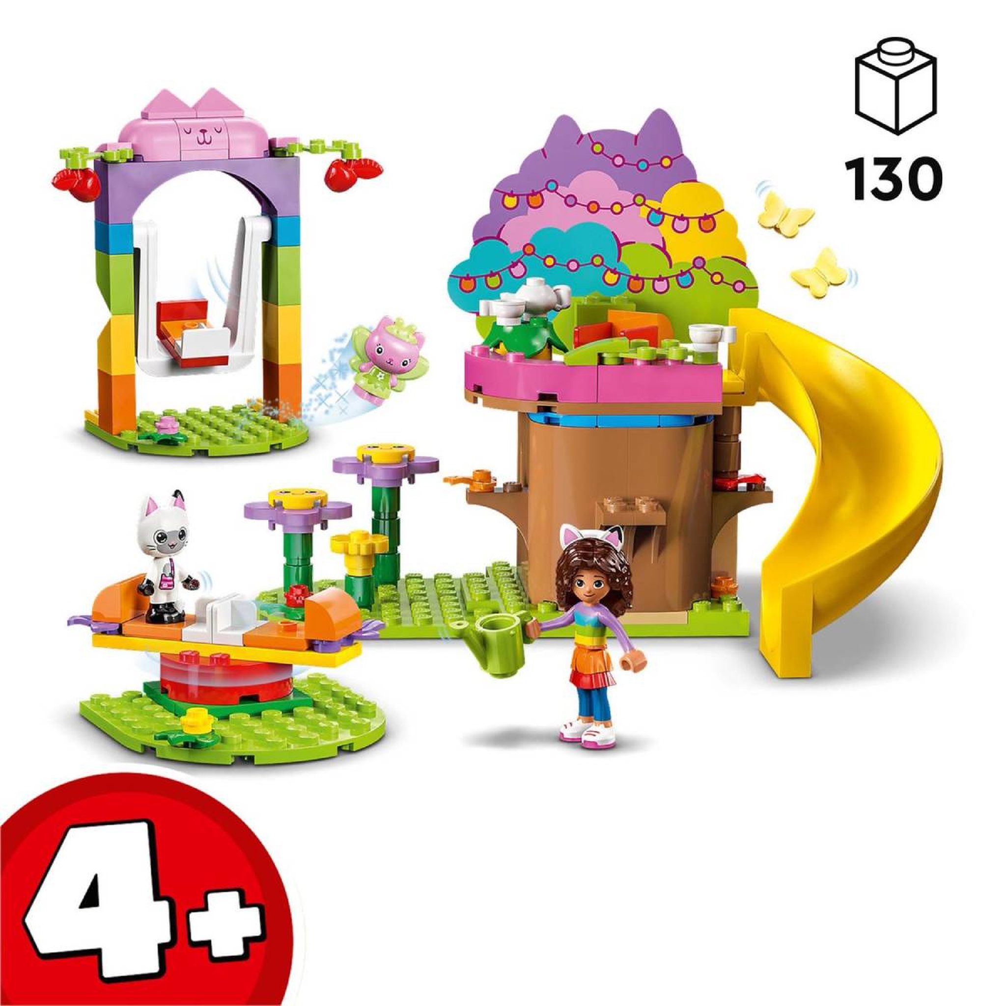Voir la diapositive 4 : LEGO 10787 Gabby et la Maison Magique La Fête au Jardin de Fée Minette, Jouet avec Figurines plus Cabane dans l&rsquo;Arbre, Toboggan et Manège, Cadeau Filles, Garçons, Enfants Dès 4 Ans