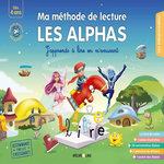 MA METHODE DE LECTURE LES ALPHAS - J'APPRENDS A LIRE EN M'AMUSANT. CE COFFRET CONTIENT : LE LIVRE DU CONTE, 1 CAHIER D'ACTIVITES, 31 FIGURINES ALPHAS, 11 PERSONNAGES, 4 PLANCHES DE GOMMETTES ET 1 POSTER DES ALPHAS, Huguenin Claude