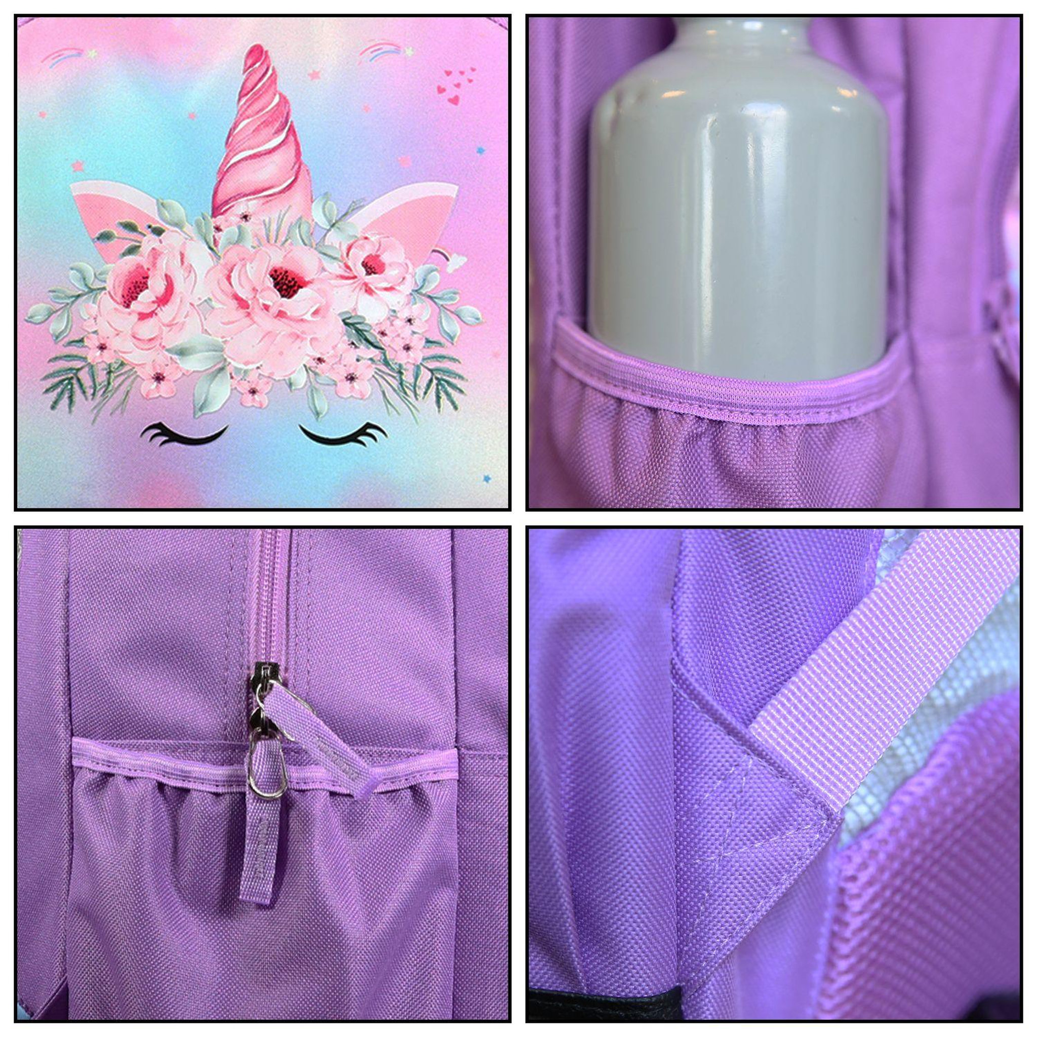Voir la diapositive 6 : Bagtrotter BAGTROTTER Sac à dos 2 compartiments Phileas Violet Licorne