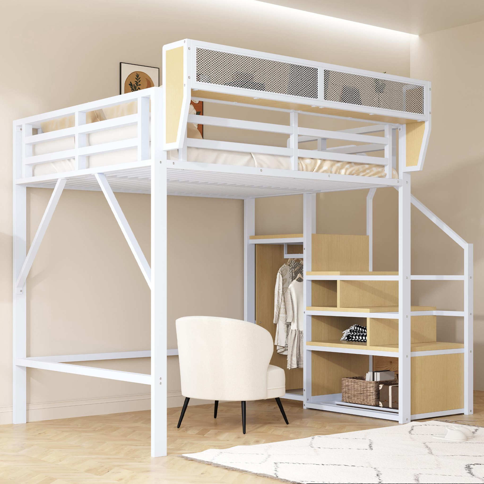 Voir la diapositive 5 : MERAX Lit mezzanine 140x200cm