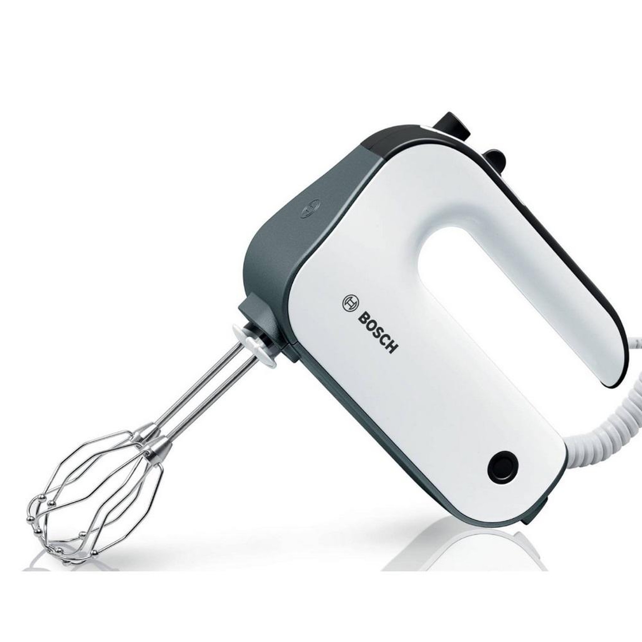 Voir la diapositive 2 : BOSCH Batteur électrique 850w blanc + pied mixeur - mfq49700