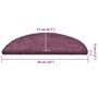 Voir la diapositive 6 : VIDAXL Tapis d'escalier 30 pcs violet fonce 56x17x3 cm