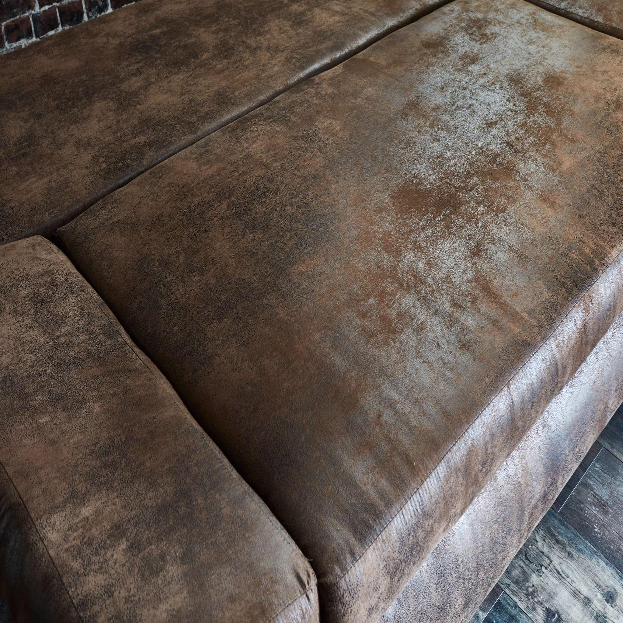 Voir la diapositive 4 : BEST MOBILIER Larson - canapé droit 3 places convertible - avec coffre de rangement - style industriel