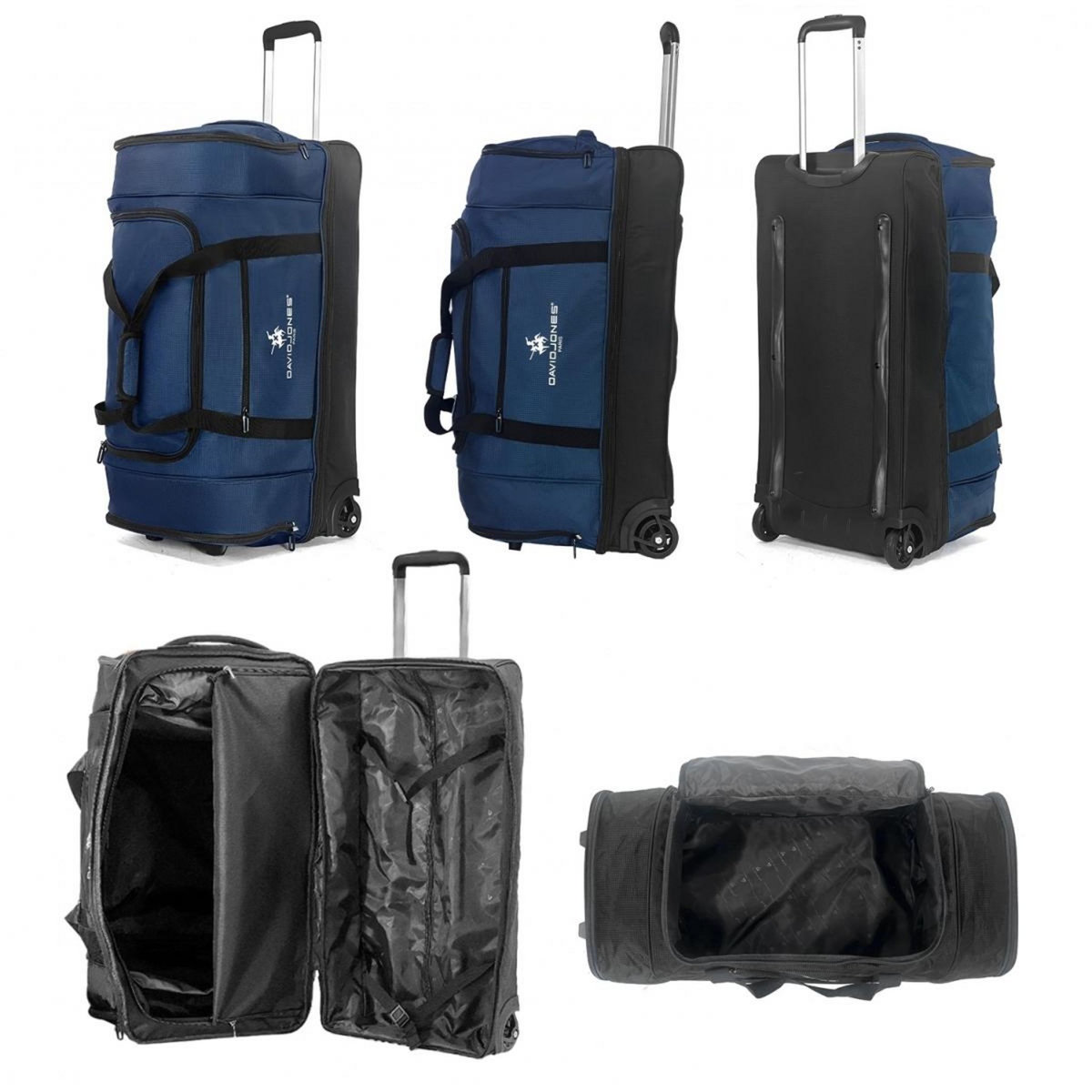 David Jones Sac de voyage à roulettes 105L double compartiment 75cm