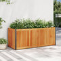 Voir la diapositive 1 : VIDAXL Jardiniere 110x45x44 cm bois massif d'acacia et acier