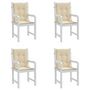 Voir la diapositive 4 : VIDAXL Coussins de chaise de jardin a dossier bas lot de 4 beige