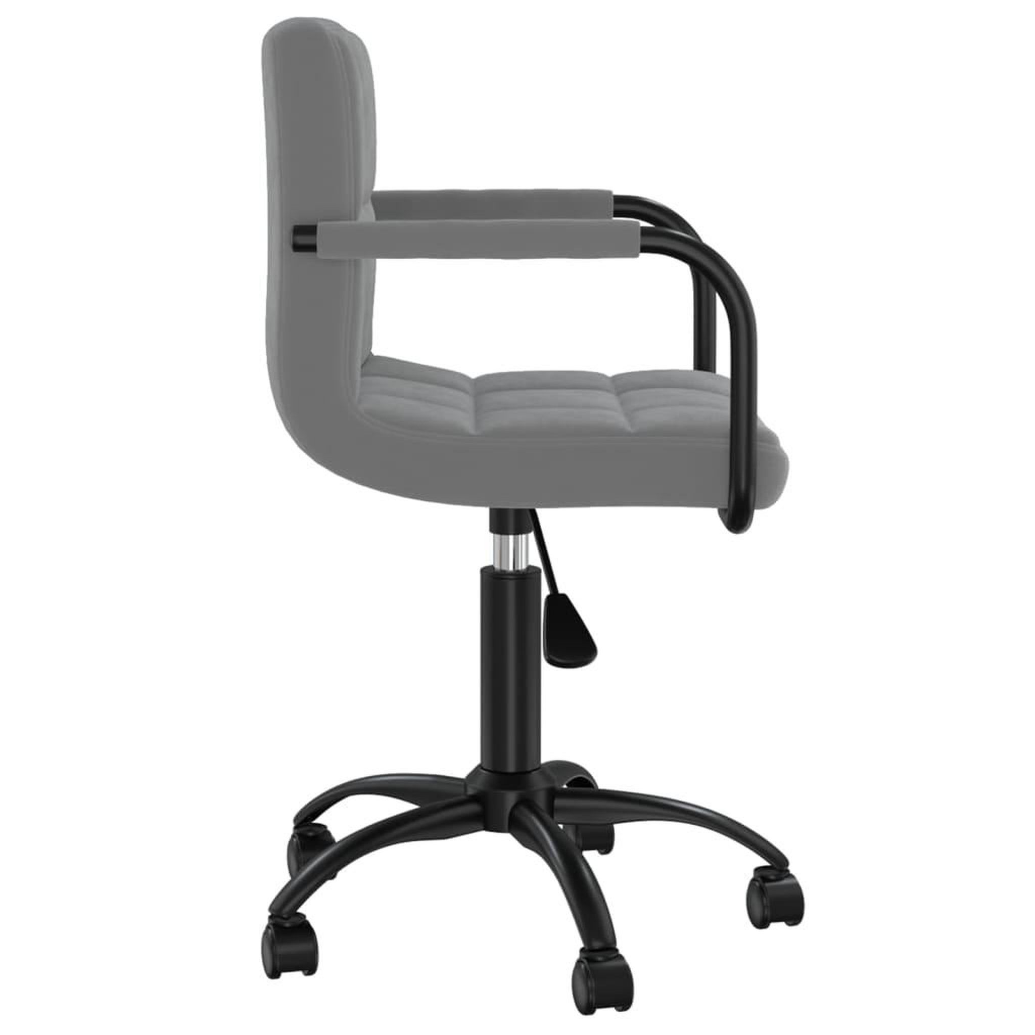 Voir la diapositive 4 : VIDAXL Chaises pivotantes a manger lot de 4 gris fonce velours