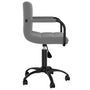 Voir la diapositive 4 : VIDAXL Chaises pivotantes a manger lot de 4 gris fonce velours