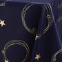 Voir la diapositive 3 : Paris Prix Nappe Antitache Imprimé  Star  150x300cm Bleu Marine & Or