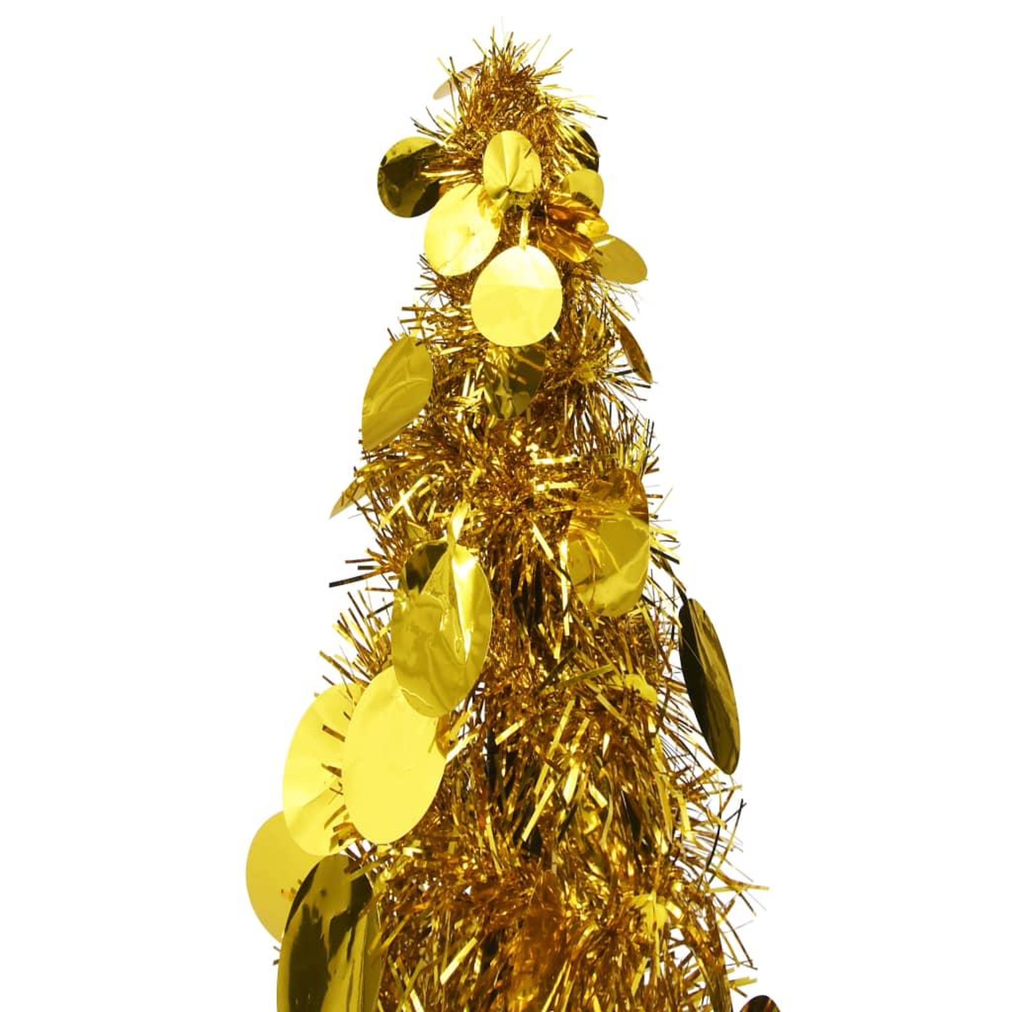 Voir la diapositive 3 : VIDAXL Sapin de Noël artificiel escamotable dore 180 cm PET
