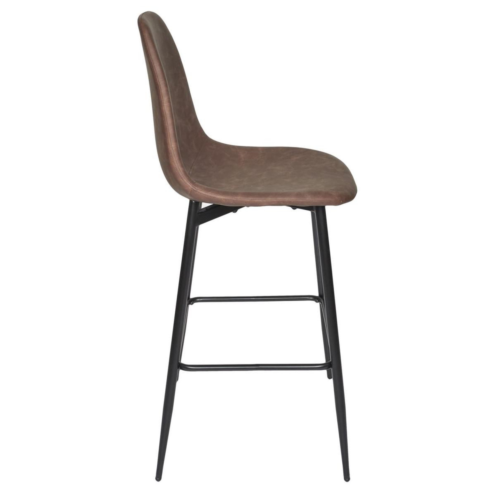 Voir la diapositive 4 : The Home Deco Factory Lot de 2 chaises de bar  amber  106cm marron