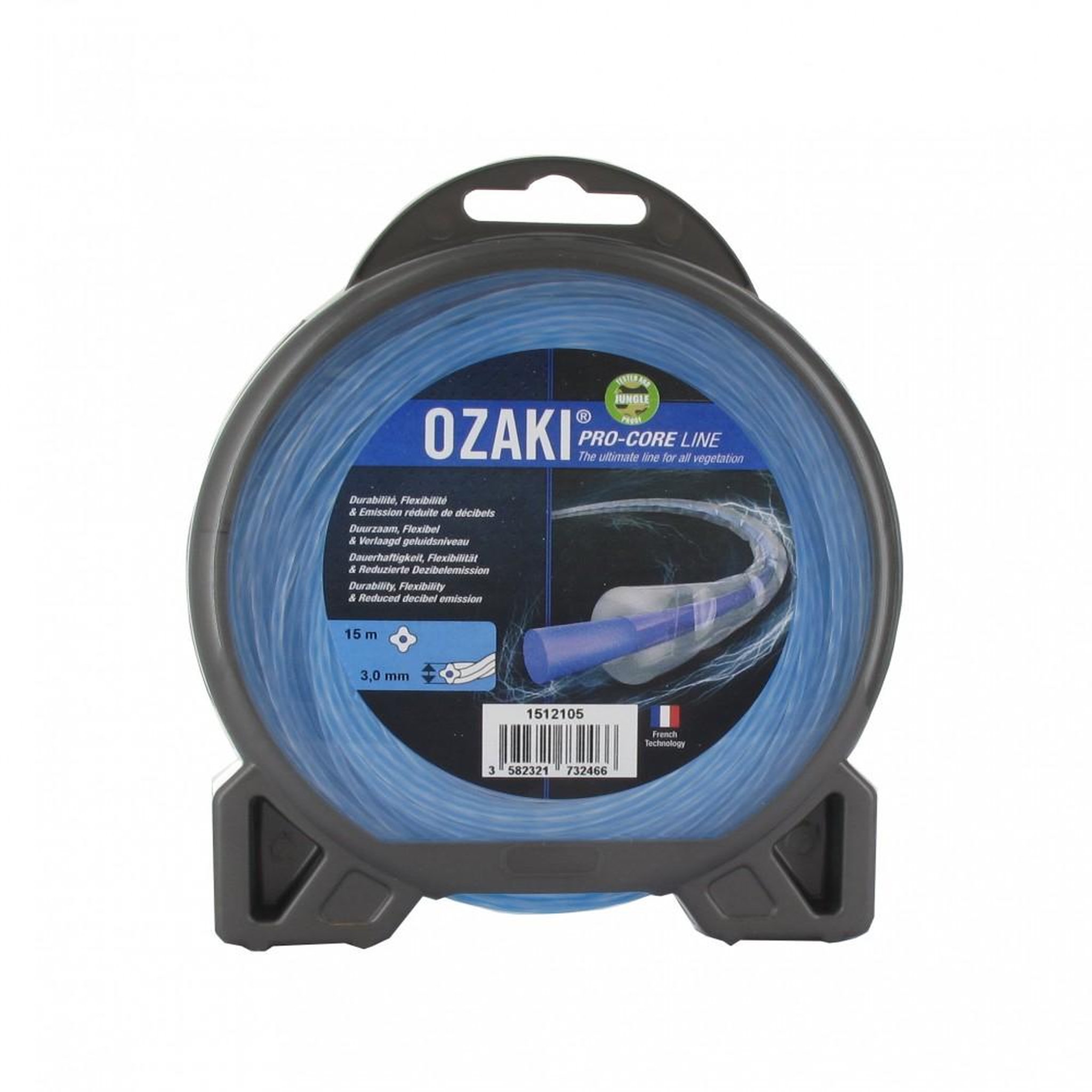 OzaKI Coque fil nylon OZAKI PRO-CORE LINE. Co-extrudé Longueur: 15 m, Ø: 3,00mm