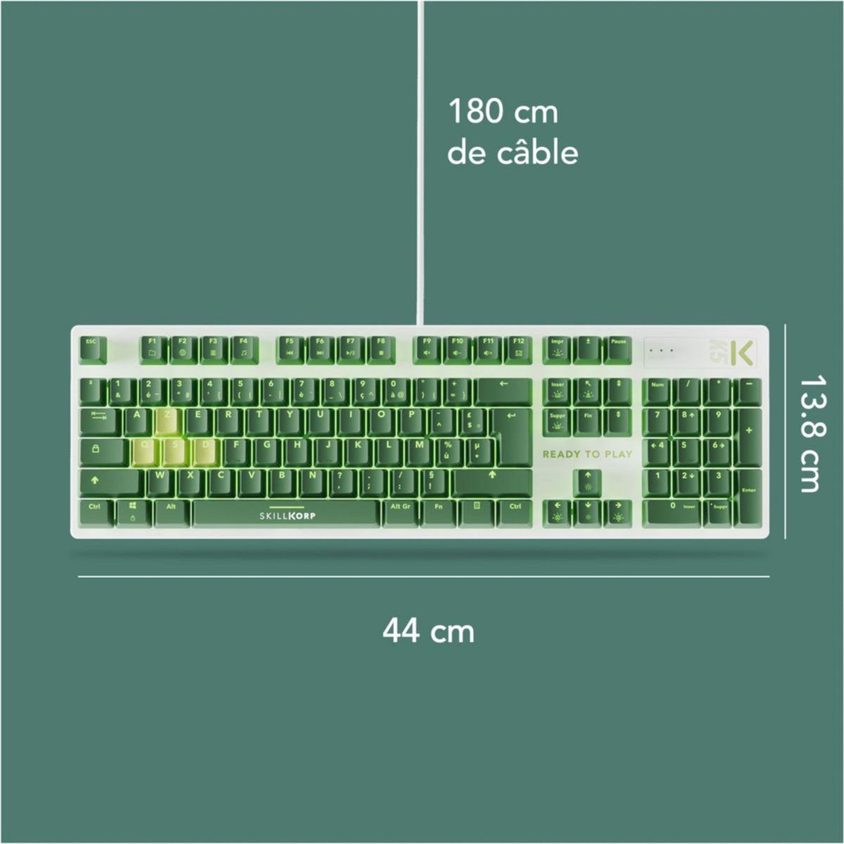 SKILLKORP Clavier gamer K5 VERT Access