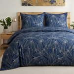 Les Ateliers du Linge Parure housse de couette 100% polyester microfibre 75gsm paola. Coloris disponibles : Bleu