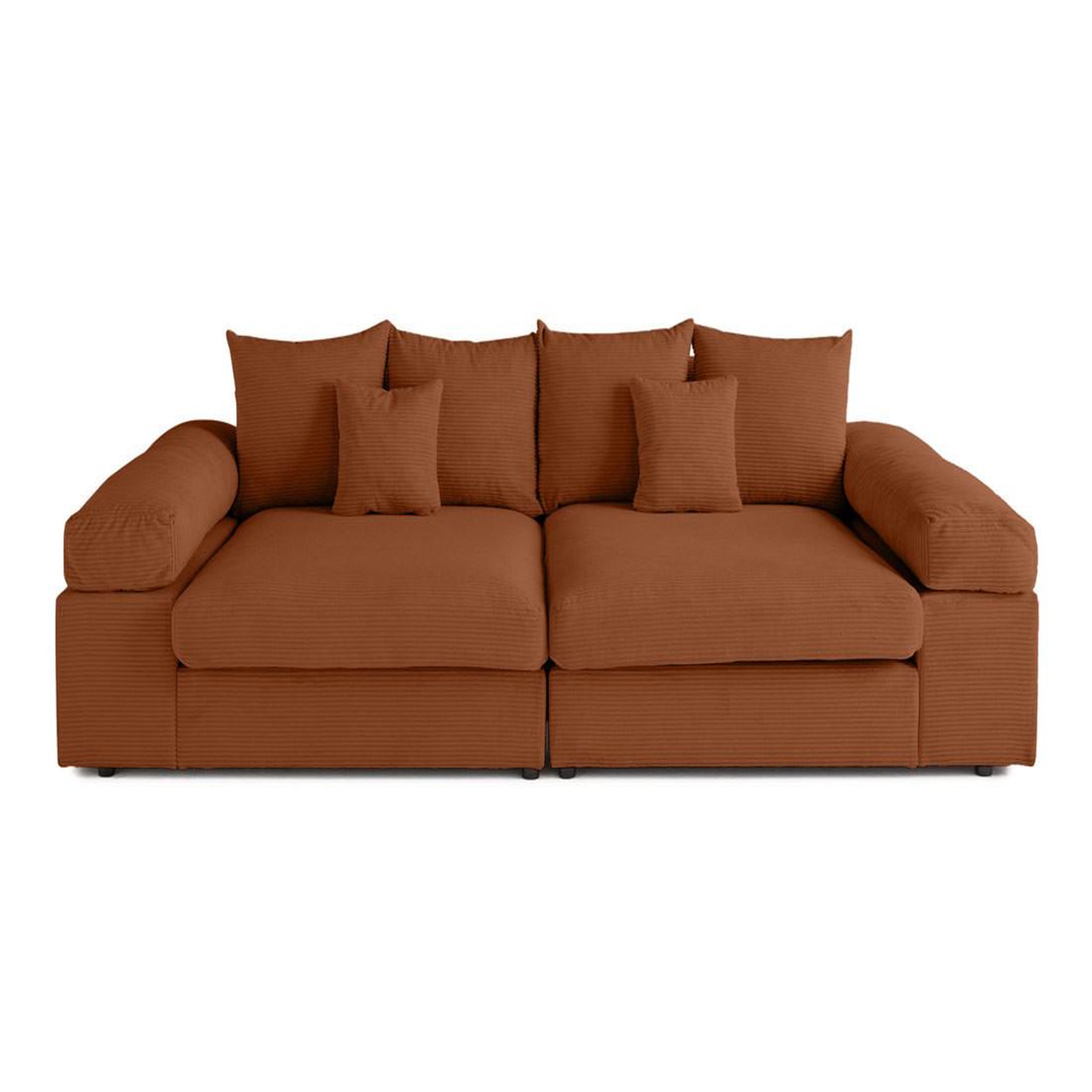 Voir la diapositive 1 : LISA DESIGN Aspen - canapé 4 places - assise profonde - velours côtelé