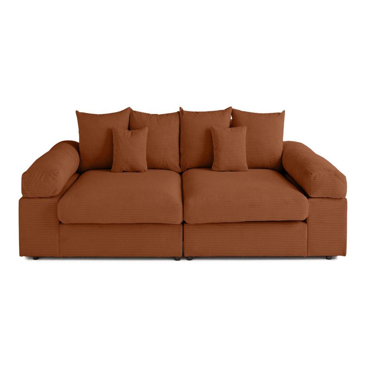 LISA DESIGN Aspen - canapé 4 places - assise profonde - velours côtelé