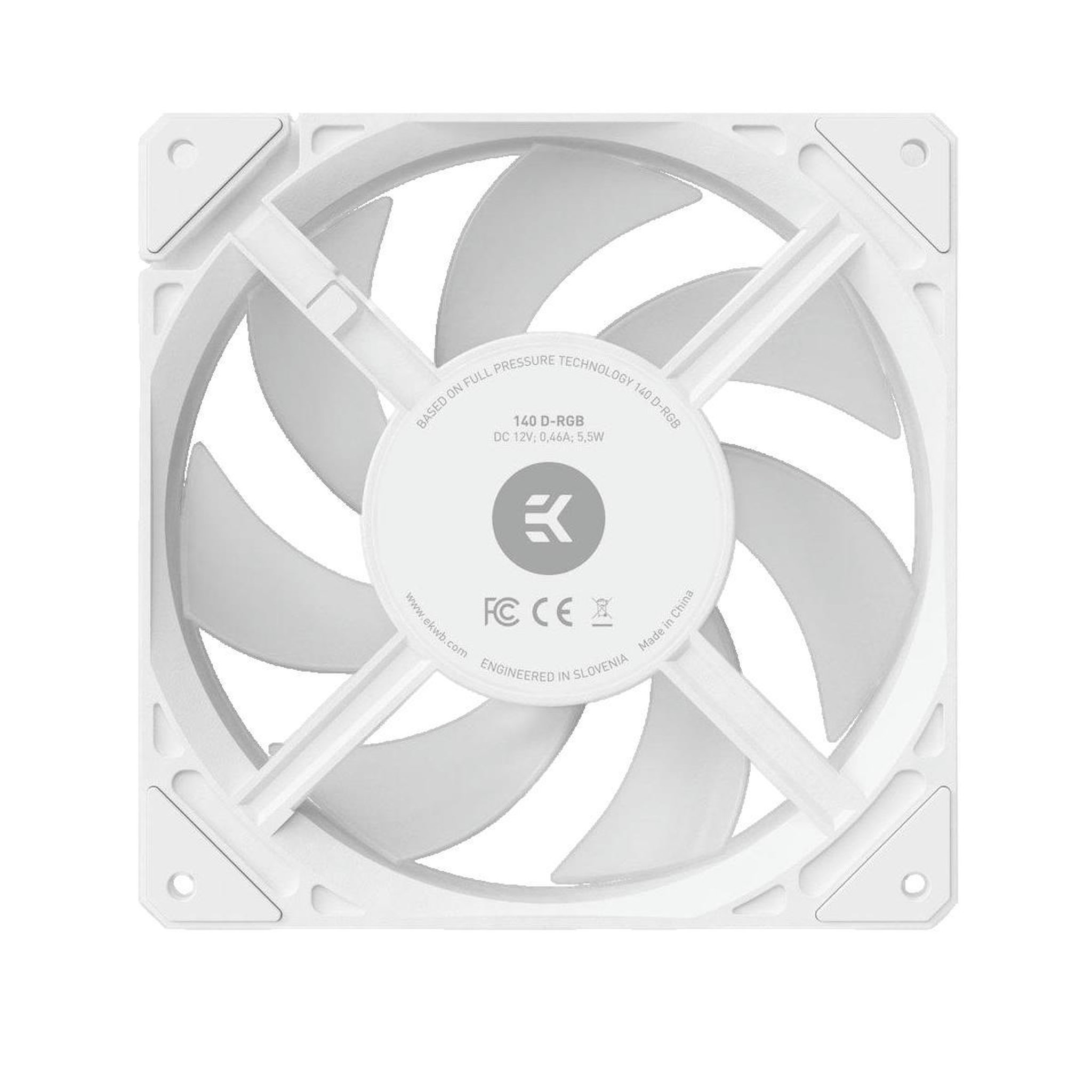 Voir la diapositive 3 : EKWB Ventilateur EKWB FPT 140er DRGB PWM blanc