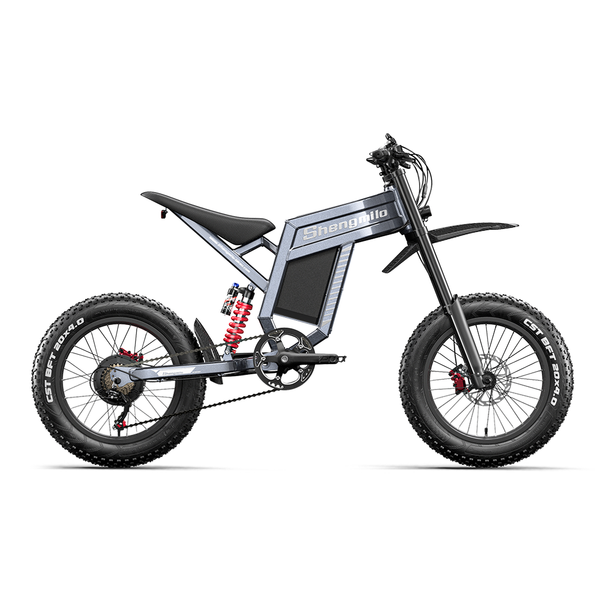 SHENGMILO Vélo électrique Shengmilo S900, batterie longue durée 30 Ah, gris