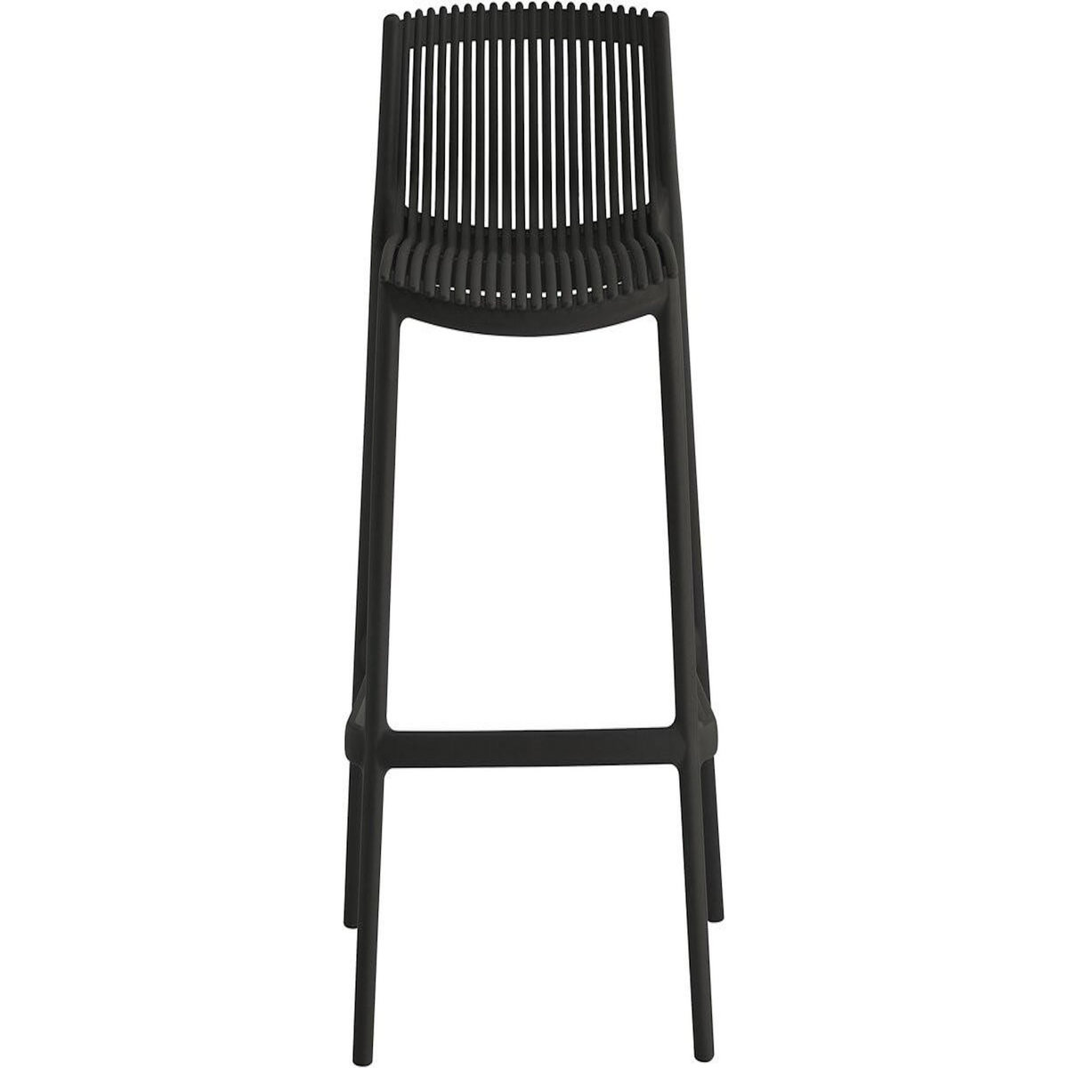 Habitat et Jardin Lot de 2 chaises hautes empilables en plastique  Néora  - Noir