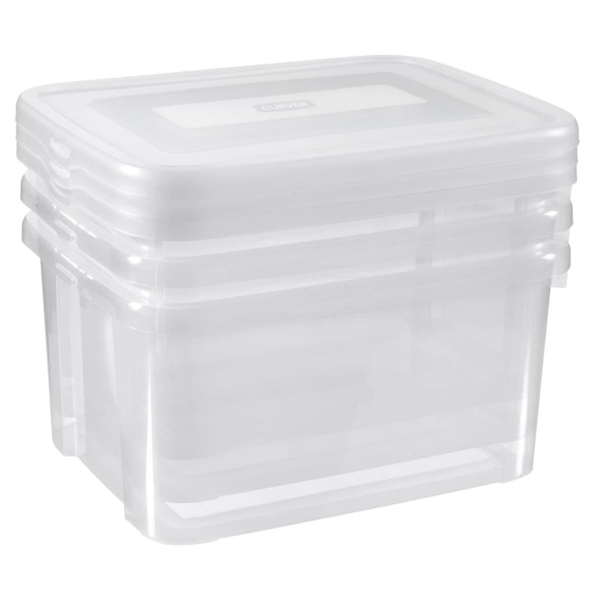 RDNKVB 2 Pièces Boîte Plastique Transparente, Petite Boîte de Rangement Adaptée aux Cartes Bancaires et de Visite (9.5×7×2.4cm