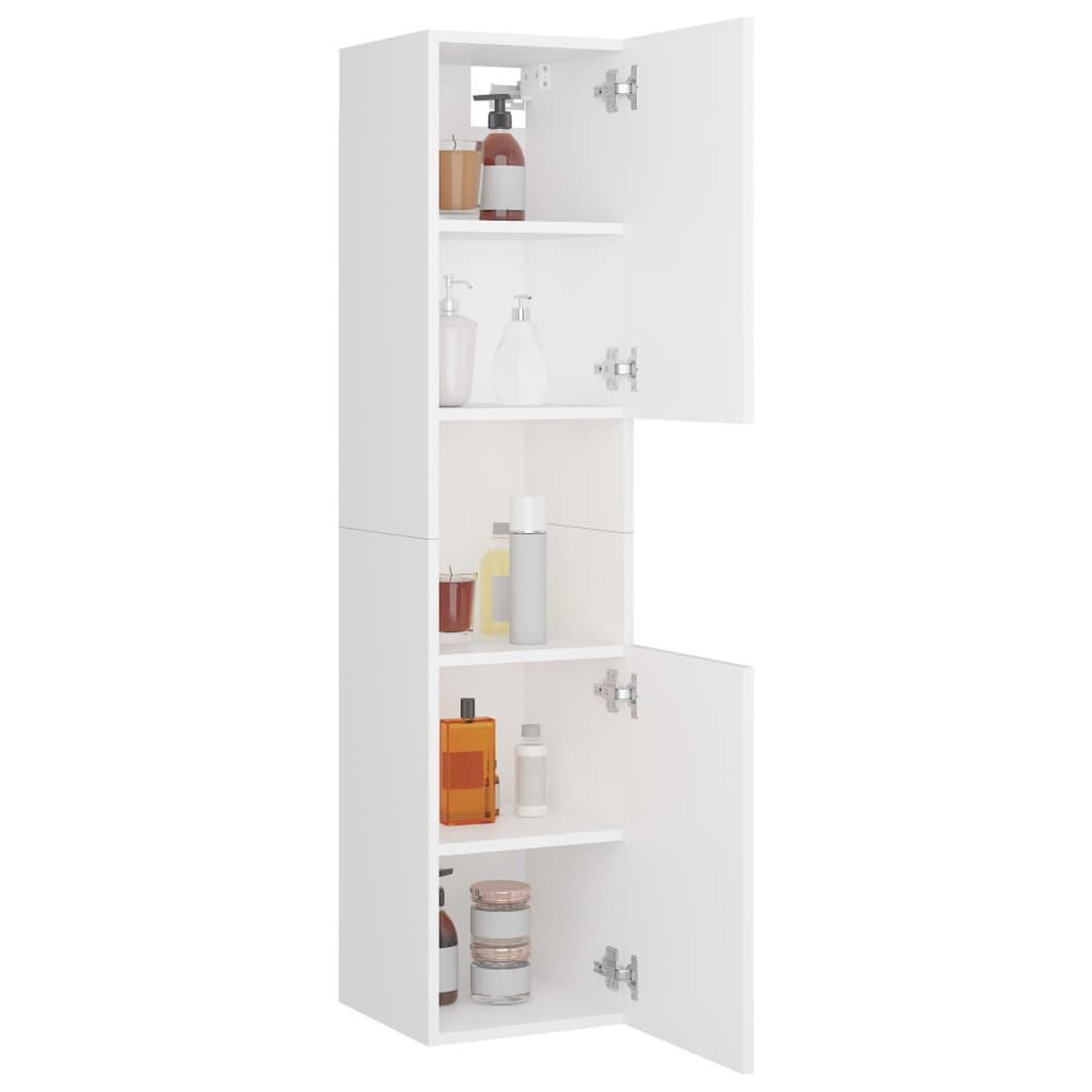 Voir la diapositive 4 : VIDAXL Armoire de salle de bain Blanc 30x30x130 cm Bois d'ingenierie
