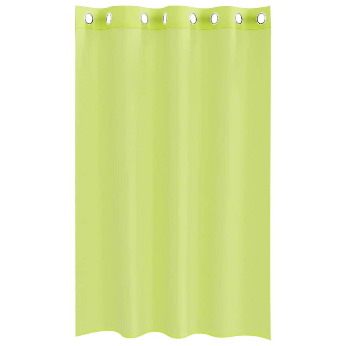 VIDAXL Rideaux en voile avec œillets 2 pcs vert pomme 140x175 cm