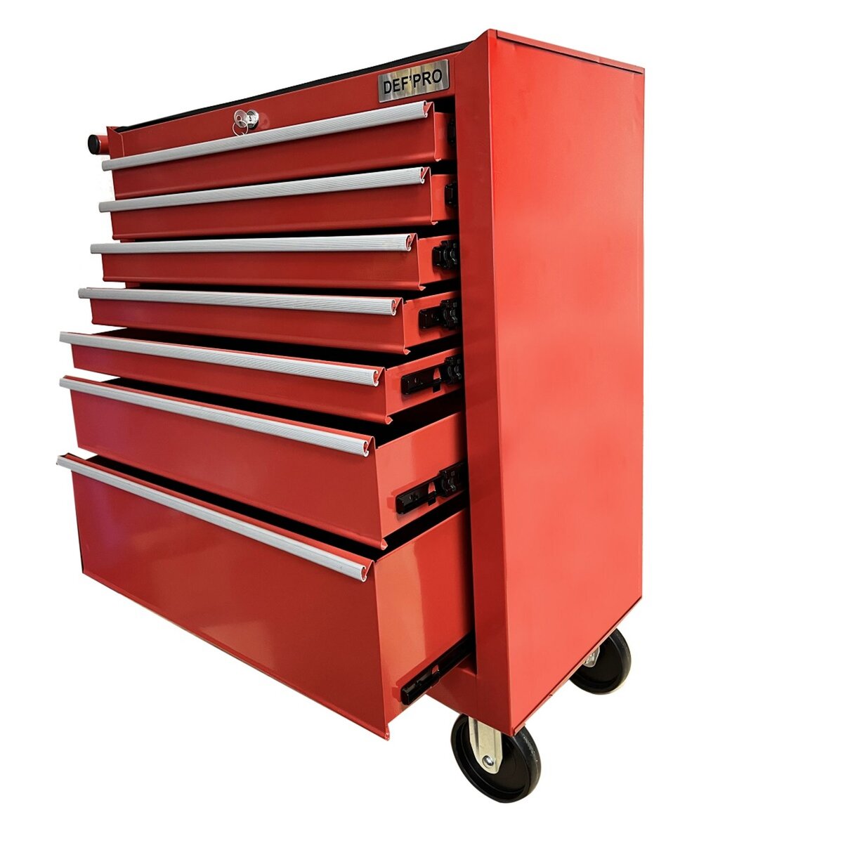 Servante d'atelier 7 tiroirs haute qualité avec outils - rouge