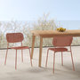 Voir la diapositive 2 : Rendez vous déco Lot de 2 chaises de jardin empilables en plastique terracotta -Géa