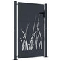 Voir la diapositive 2 : VIDAXL Portail de jardin anthracite 105x155cm acier conception d'herbe