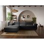 Voir la diapositive 1 : BEST MOBILIER Pablo - canapé d'angle gauche - 6 places - convertible avec coffre et têtières réglables - en velours