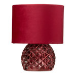 Paris Prix Lampe à Poser en Verre  LED  23cm Bordeaux