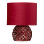 Voir la diapositive 1 : Paris Prix Lampe à Poser en Verre  LED  23cm Bordeaux