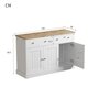 Voir la diapositive 3 : MERAX Buffet 3 porte(s) 2 tiroir(s) - 120 cm blanc panneau de particules