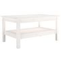 Voir la diapositive 2 : VIDAXL Table basse Blanc 80x50x40 cm Bois massif de pin