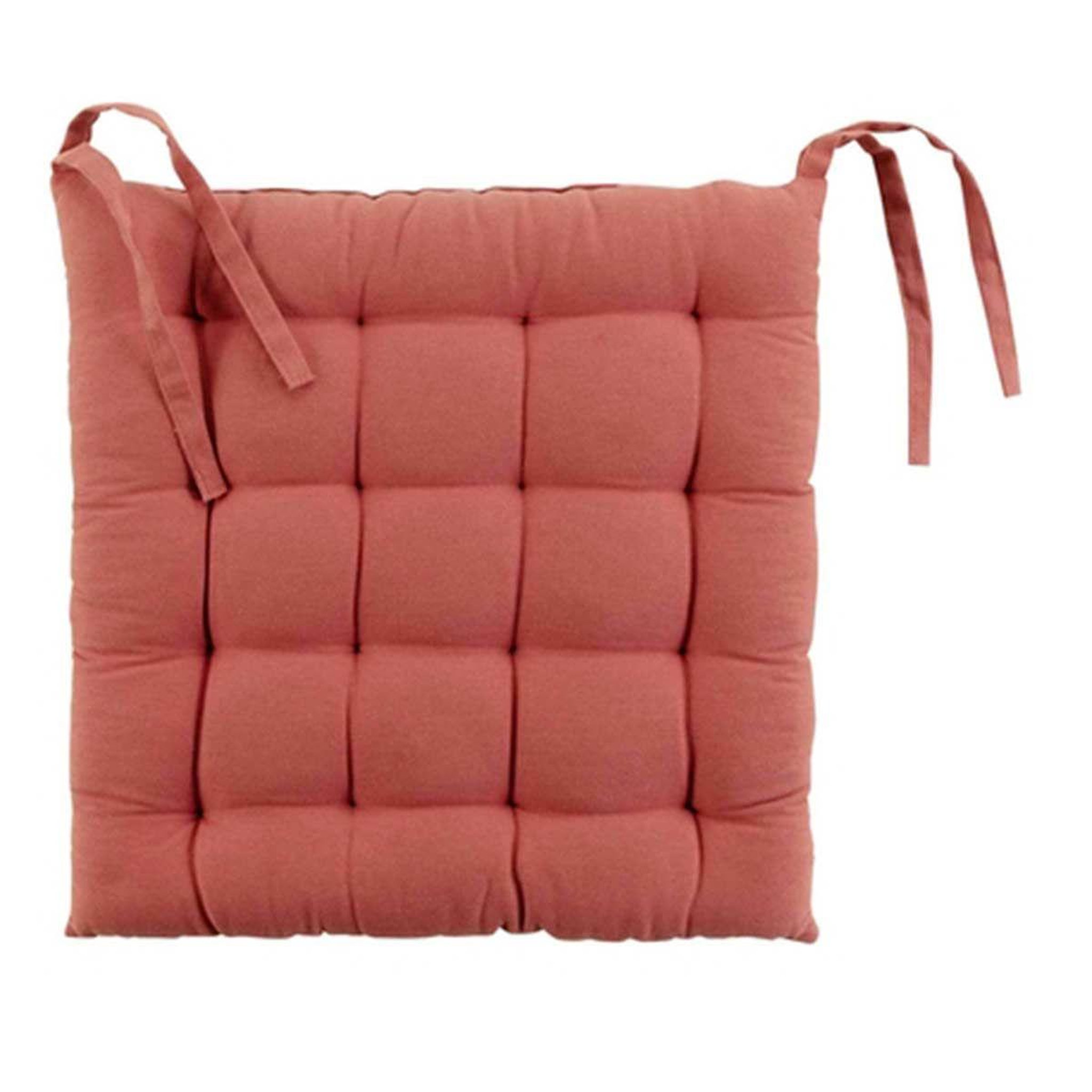 Voir la diapositive 4 : Douceur d'Intérieur Galette de chaise  initia  40x40cm terracotta & taupe
