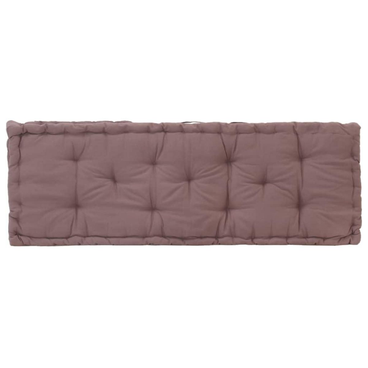 VIDAXL Coussin de plancher de palette Coton 120x40x7 cm Taupe