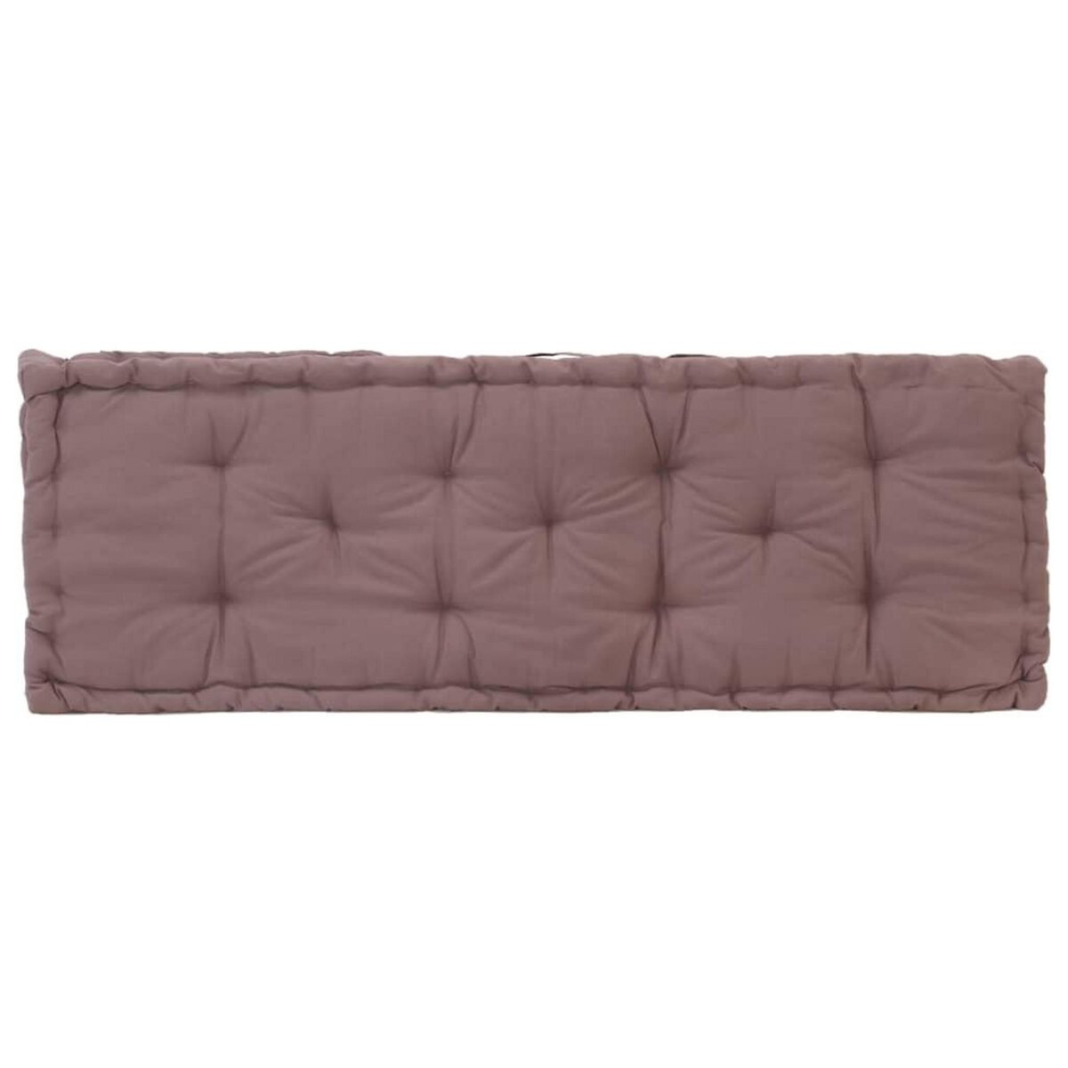 VIDAXL Coussin de plancher de palette Coton 120x40x7 cm Taupe