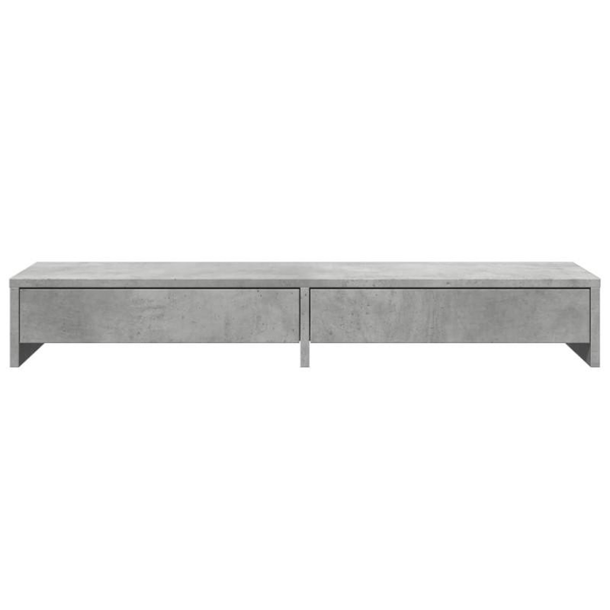 Voir la diapositive 4 : VIDAXL Support de moniteur avec tiroirs gris béton bois d ingénierie