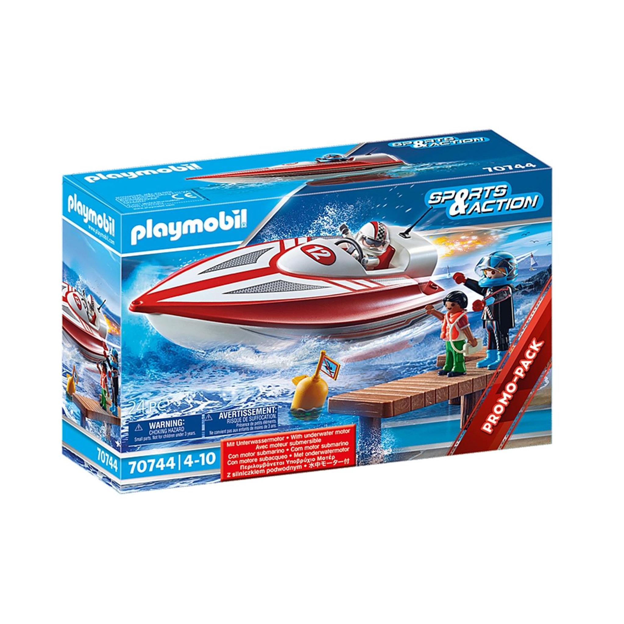 Voir la diapositive 4 : PLAYMOBIL Sports et Action Bateau et moteur submersible