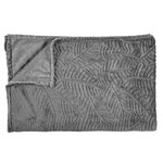 Paris Prix Plaid Flanelle Embosse  Roméo  120x150cm Gris Foncé