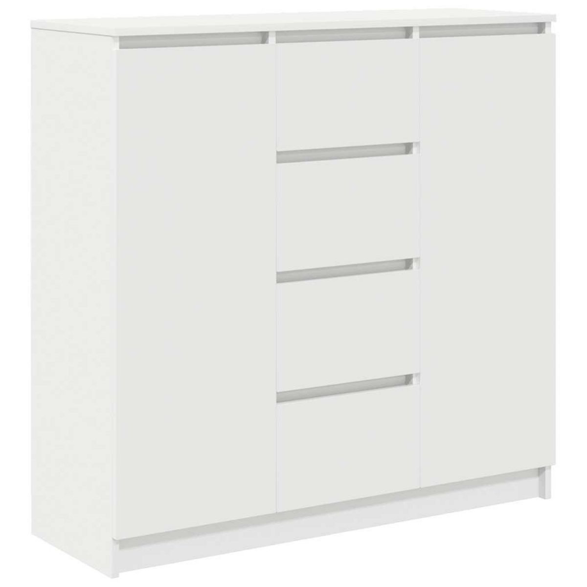VIDAXL Buffet avec tiroirs blanc 100,5x35x98,5 cm bois d'ingenierie