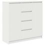 Voir la diapositive 2 : VIDAXL Buffet avec tiroirs blanc 100,5x35x98,5 cm bois d'ingenierie