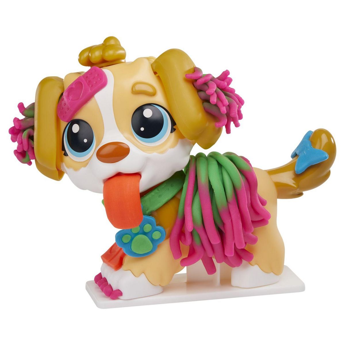 HASBRO Play-Doh Coffret, Le cabinet vétérinaire avec chien, mallette, avec 5 pots de pate à modeler