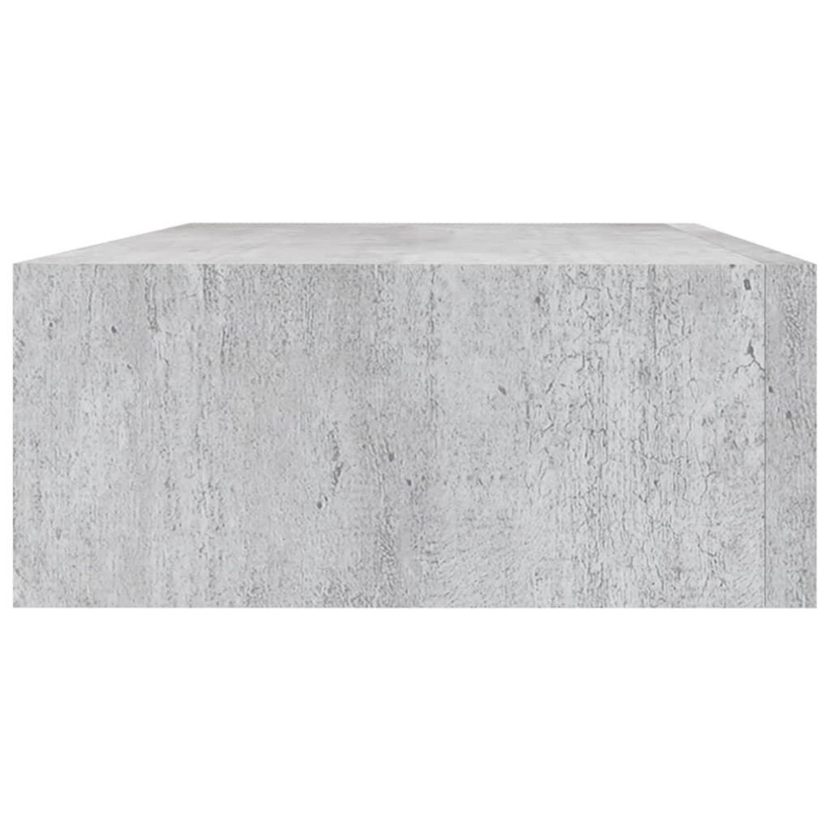 VIDAXL Etagere a tiroir murale Gris beton 40x23,5x10 cm MDF