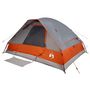 Voir la diapositive 4 : VIDAXL Tente familiale a dome 6 personnes gris et orange impermeable
