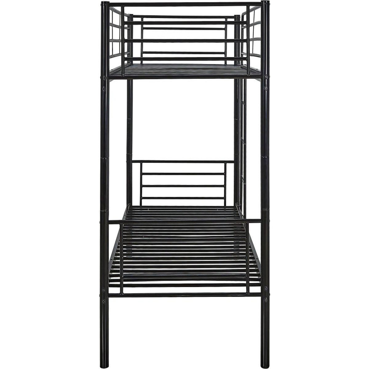 Habitat et Jardin Lit superposé avec tiroir gigogne  ADAM  -  90 x 190 cm - Métal - Noir